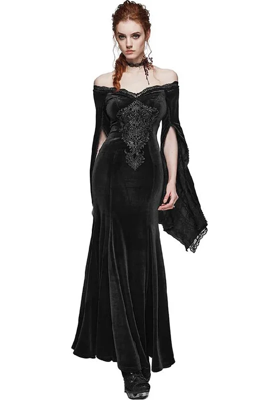 Twilight [Black] Velvet | MAXI DRESS